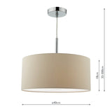 Dar Ronda 40cm 3 Light Pendant Ecru –  from Amos Lighting + Home