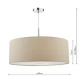 Dar Ronda 60cm 3 Light Pendant Ecru –  from Amos Lighting + Home