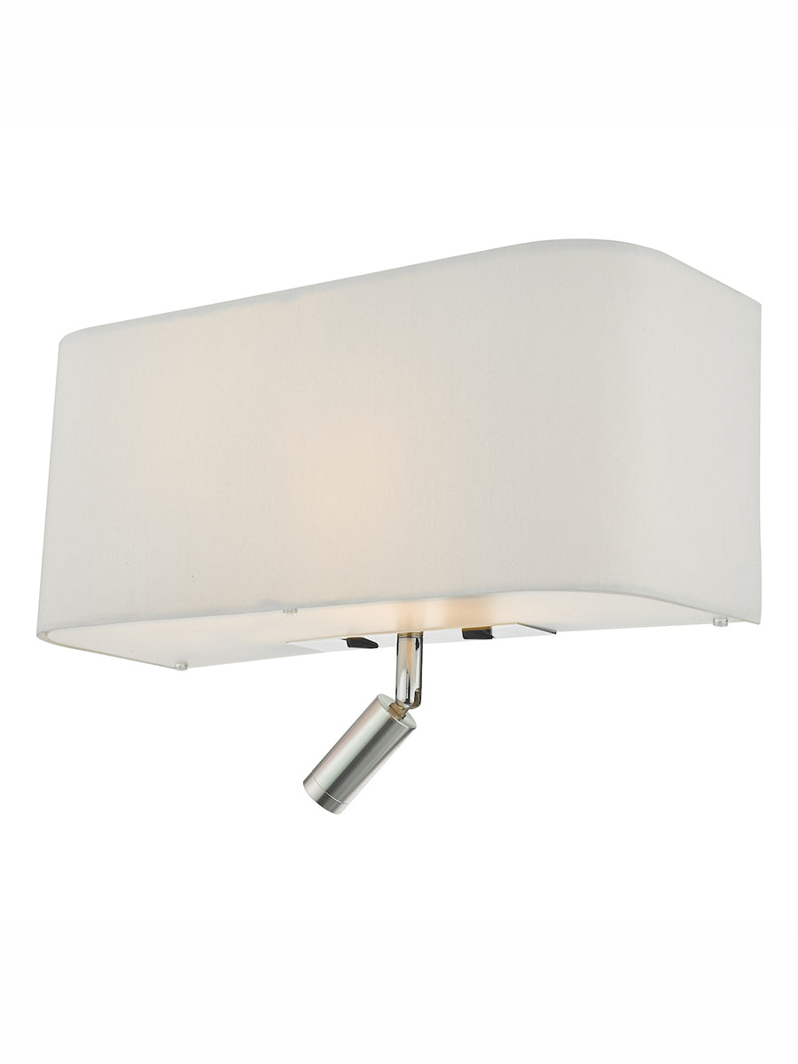 Dar Ronda Wall Light Ivory With LED Reading Light –  from Amos Lighting + Home