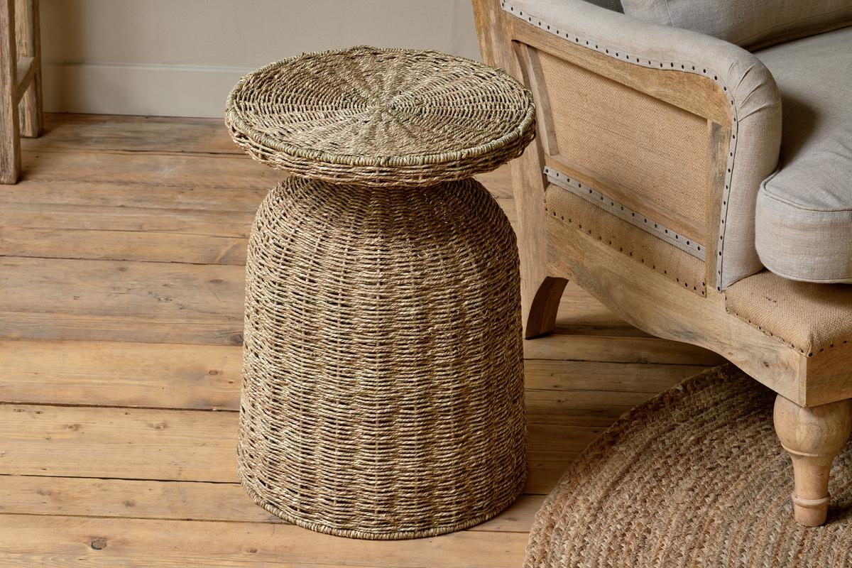 Nkuku Rampura Rattan Side Table