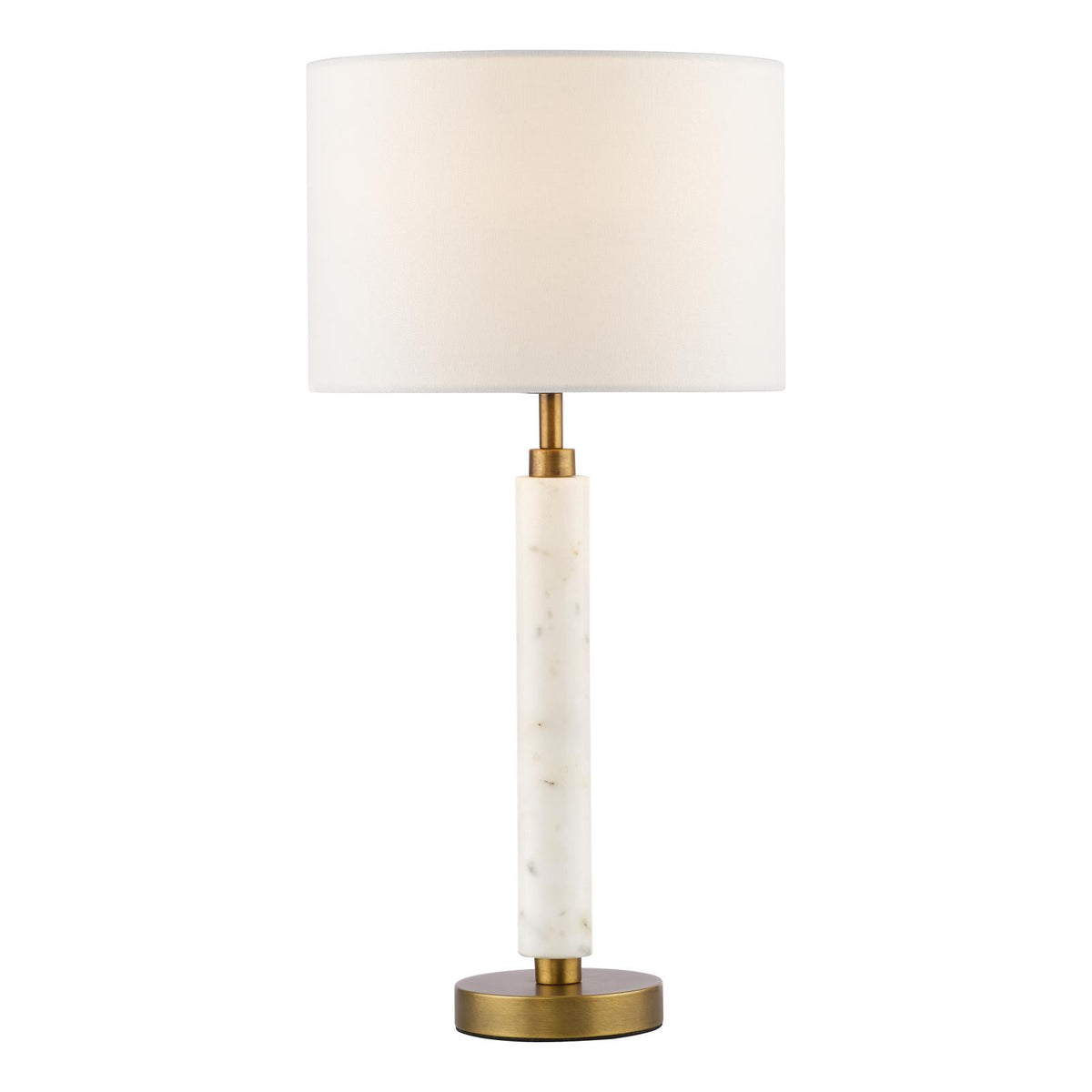 Dar Ruperta Table Lamp Antique Bronze and Marble With Shade