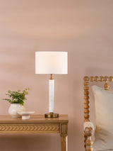 Dar Ruperta Table Lamp Antique Bronze and Marble With Shade