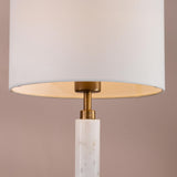 Dar Ruperta Table Lamp Antique Bronze and Marble With Shade