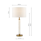 Dar Ruperta Table Lamp Antique Bronze and Marble With Shade