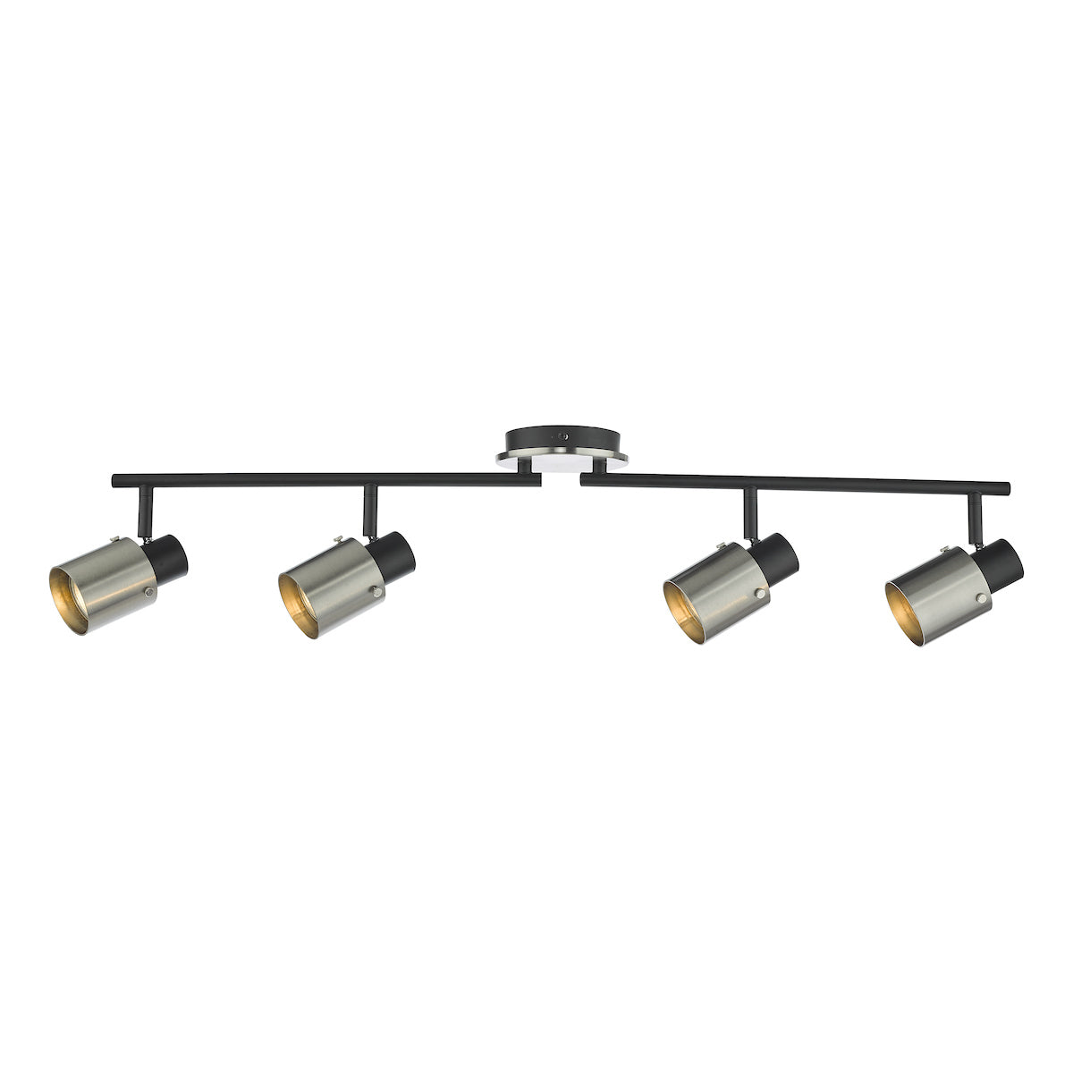 Dar Ryan 4 Bar Spotlight Brushed Nickel & Matt Black –  from Amos Lighting + Home