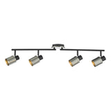 Dar Ryan 4 Bar Spotlight Brushed Nickel & Matt Black –  from Amos Lighting + Home