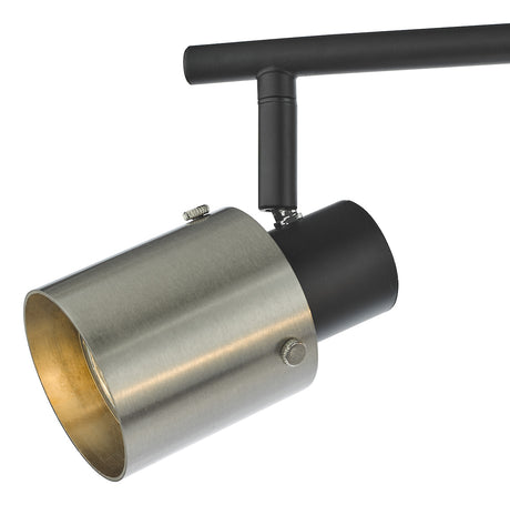 Dar Ryan 4 Bar Spotlight Brushed Nickel & Matt Black –  from Amos Lighting + Home