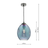 Dar Rogan Pendant Black & Iridised Glass –  from Amos Lighting + Home