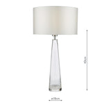 Dar Samara Table Lamp Base Clear Glass –  from Amos Lighting + Home