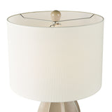 Dar Saundra Table Lamp Taupe and Matt Antique Brass With Shade