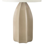 Dar Saundra Table Lamp Taupe and Matt Antique Brass With Shade