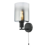 Dar Savannah Wall Light Matt Black and Smoked Glass –  from Amos Lighting + Home