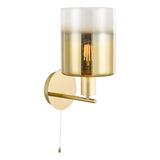 Dar Savannah Wall Light Satin Gold and Gold Ombre Glass