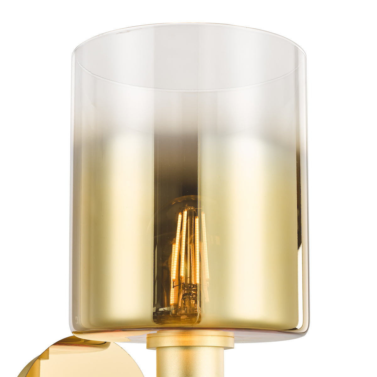 Dar Savannah Wall Light Satin Gold and Gold Ombre Glass
