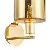 Dar Savannah Wall Light Satin Gold and Gold Ombre Glass