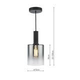 Dar Savannah Pendant Matt Black and Smoked Glass –  from Amos Lighting + Home