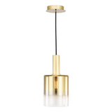 Dar Savannah Pendant Satin Gold and Gold Ombre Glass