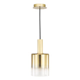 Dar Savannah Pendant Satin Gold and Gold Ombre Glass