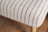 Nkuku Sanja Stripe Upholstered Bench Grey