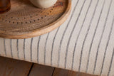 Nkuku Sanja Stripe Upholstered Bench Grey