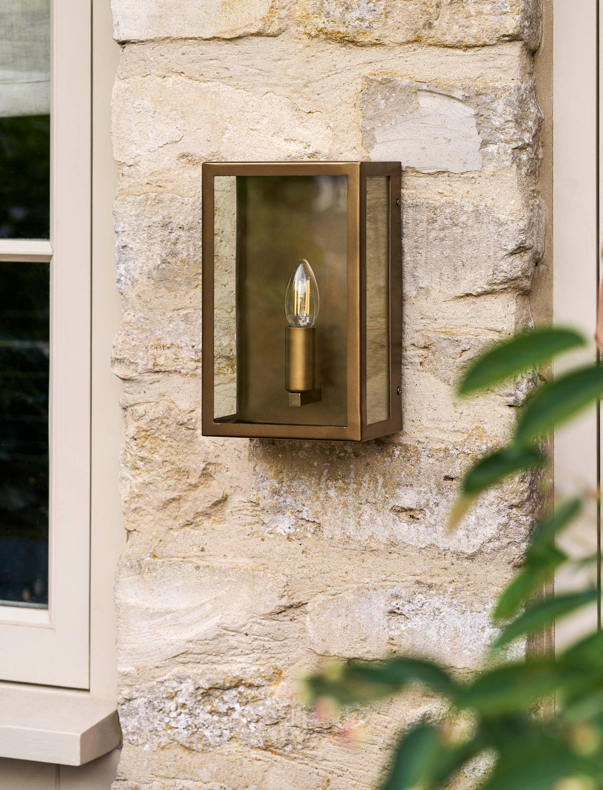 Garden Trading Sandford Outdoor Lantern Antique Brass Finish