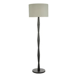 Dar Sierra Floor Lamp Black Wood with Shade –  from Amos Lighting + Home