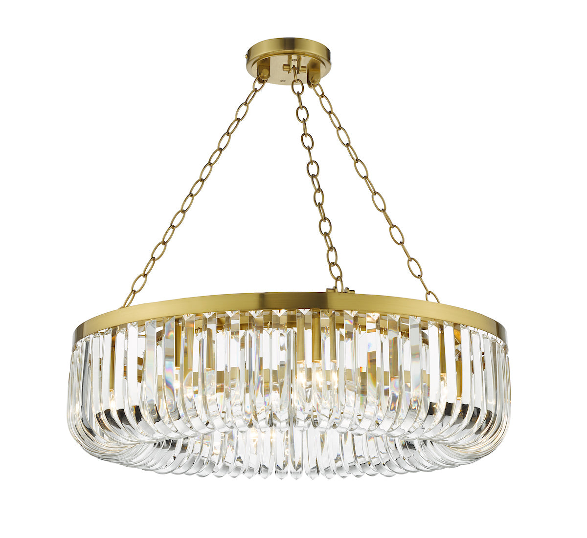 Dar Gold Sigourney 8 Light Pendant Satin Gold &amp; Glass –  from Amos Lighting + Home