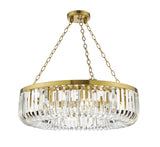 Dar Gold Sigourney 8 Light Pendant Satin Gold &amp; Glass –  from Amos Lighting + Home