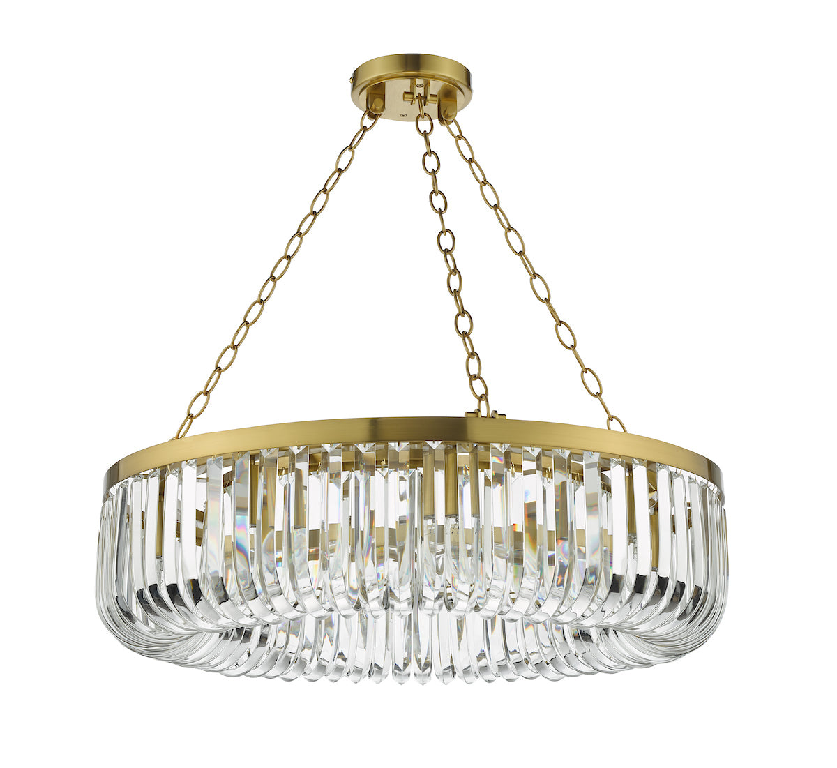 Dar Gold Sigourney 8 Light Pendant Satin Gold &amp; Glass –  from Amos Lighting + Home