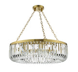 Dar Gold Sigourney 8 Light Pendant Satin Gold &amp; Glass –  from Amos Lighting + Home