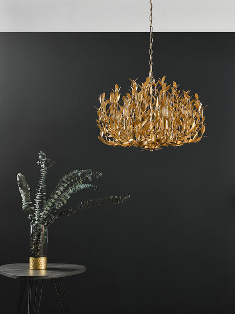 Dar Gold Silvius 9 Light Pendant Gold Leaf –  from Amos Lighting + Home