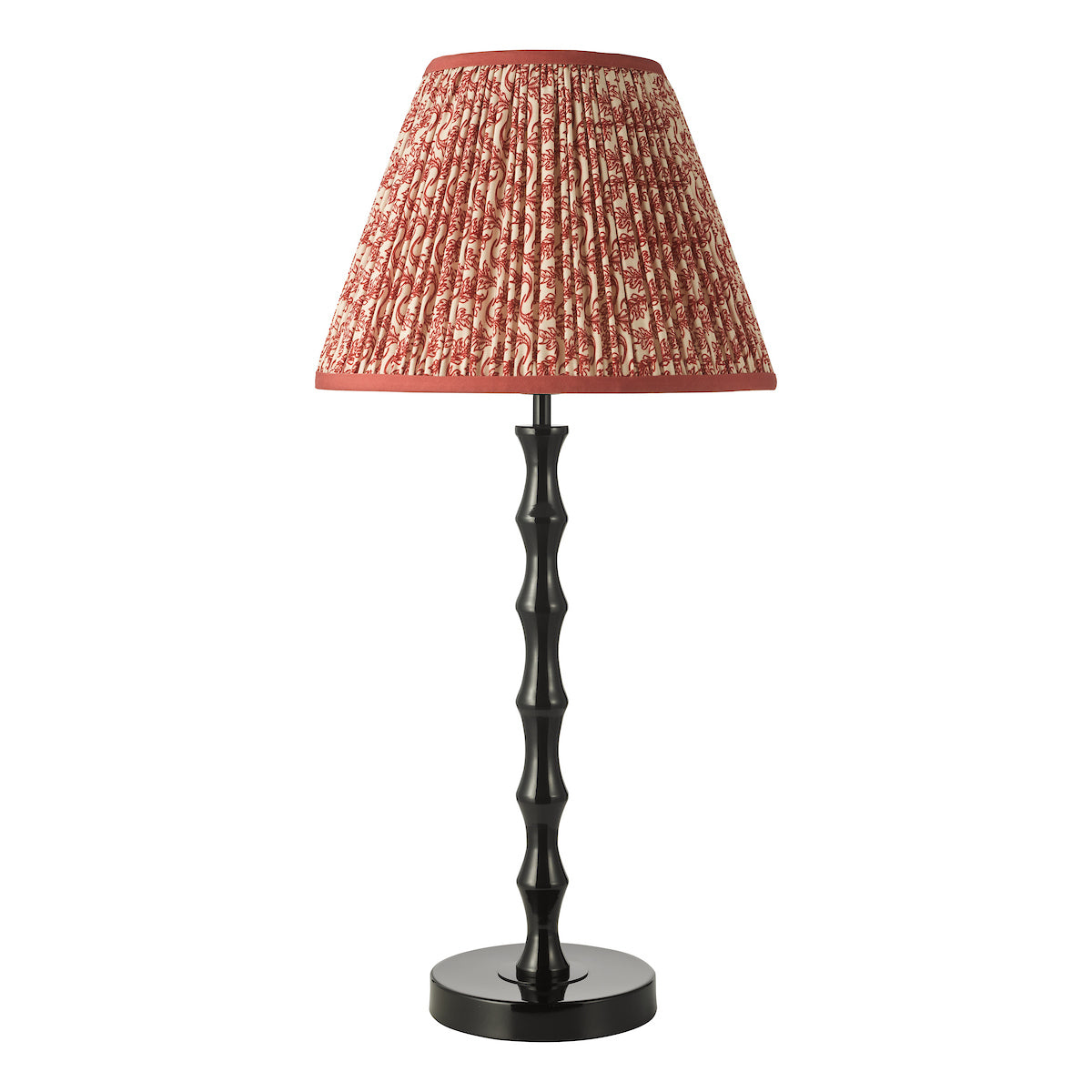 Dar Siyanda Table Lamp Black With Esther Red Shade