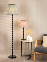 Dar Siyanda Table Lamp Black With Esther Red Shade
