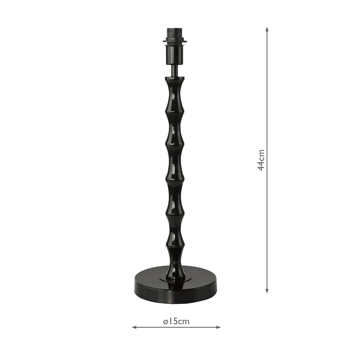 Dar Siyanda Table Lamp Satin Black Base Only