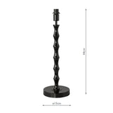 Dar Siyanda Table Lamp Satin Black Base Only