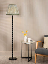 Dar Siyanda Floor Lamp Black With Esther Green Shade