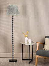 Dar Siyanda Floor Lamp Black With Esther Green Shade