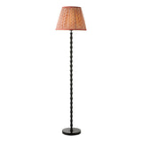 Dar Siyanda Floor Lamp Black With Esther Red Shade