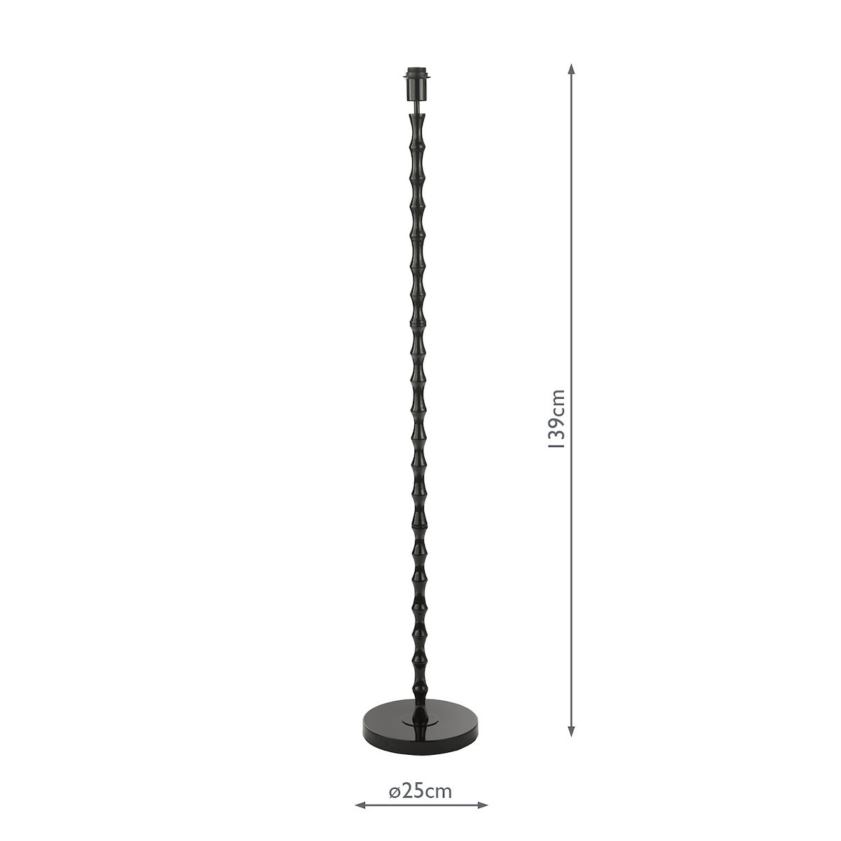 Dar Siyanda Floor Lamp Satin Black Base Only