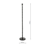 Dar Siyanda Floor Lamp Satin Black Base Only