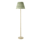Dar Siyanda Floor Lamp Cream With Ikat Green Shade