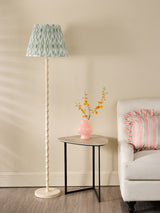 Dar Siyanda Floor Lamp Cream With Ikat Green Shade
