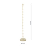 Dar Siyanda Floor Lamp Cream Base Only