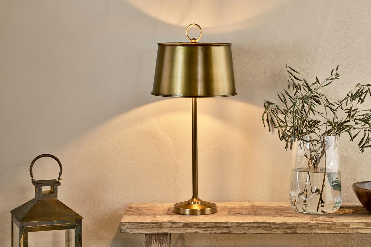 Nkuku Siwan Table Lamp Antique Brass