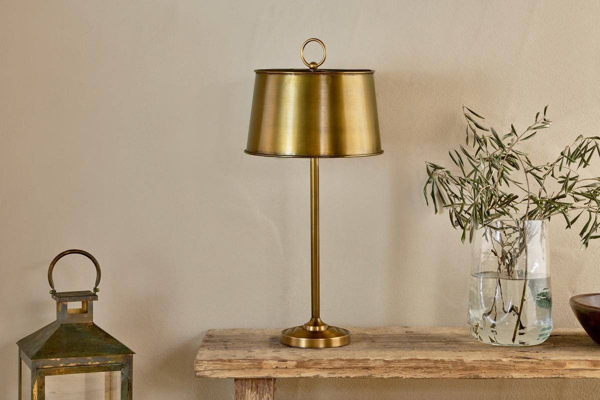 Nkuku Siwan Table Lamp Antique Brass