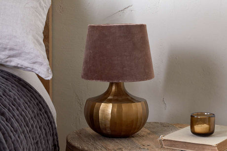 Nkuku Sakiti Cast Aluminium Table Lamp Antique Brass
