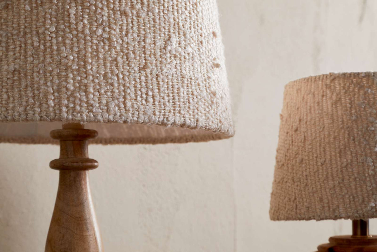 Nkuku Sakiti Boucle Lampshade Off White Medium