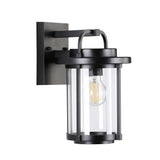 David Hunt Solent Outdoor Wall Light Black and Glass