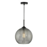 Dar Soren Pendant Black And Smoked Textured Glass –  from Amos Lighting + Home