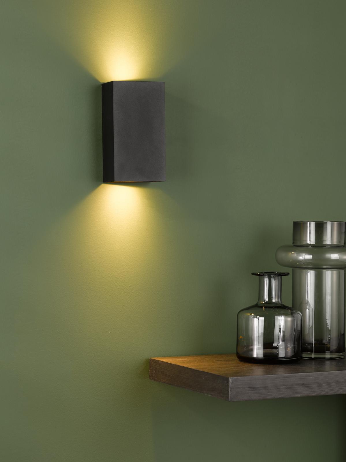 Dar Soven 2 Light Wall Light Matt Black